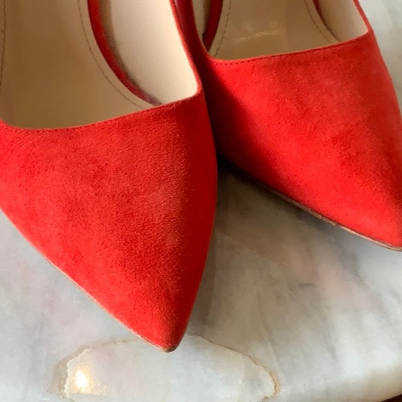 Prada Orange Suede Heels - Picture 4 of 12